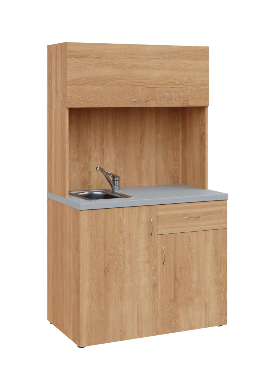 KUCH - SIMPLE 3 kuchyňka s výklopem (dřez + baterie), 1800x1000x6000 mm, dub bardolino